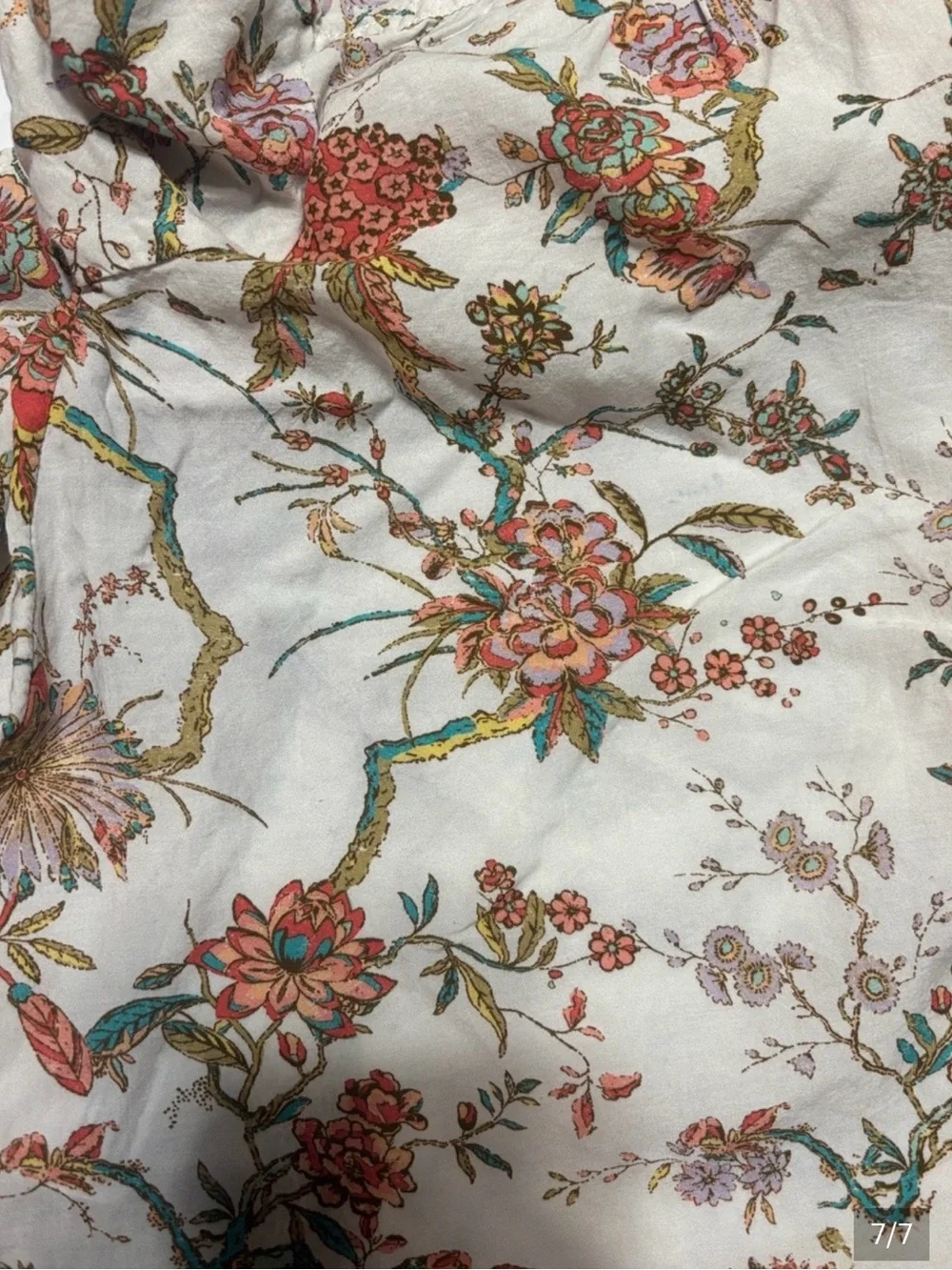 Anthropologie Pilcro Floral Pintuck Blouse - Picture 4 of 4